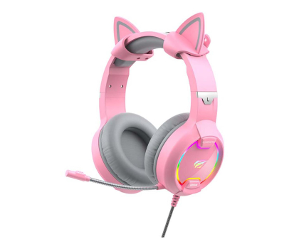 Słuchawka HAVIT GAMENOTE H2233D RGB różowe H2233d-pink